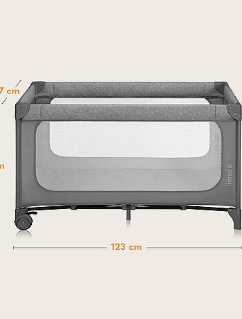 Lit parapluie 2en1 LIONELO Jasmin - Parc bébé - Pliage rapide - Roulettes - 0-36 mois - Poche