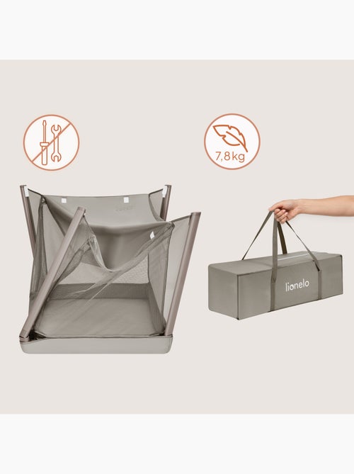 Lit parapluie 2en1 LIONELO Mila - Ultra légère - Lit bébé - 4cm matelas - Sac inclus - Kiabi Lit parapluie 2en1 LIONELO Mila - Ultra légère - Lit bébé - 4cm matelas - Sac inclus - Kiabi