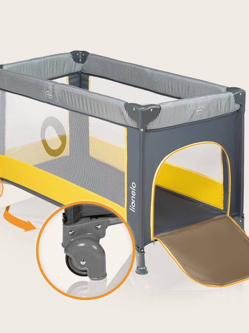 Lit parapluie 2en1 LIONELO Stefi - Parc bébé - 125 x 65 cm - Roulettes - 0-36 mois - Sac inclus - Kiabi
