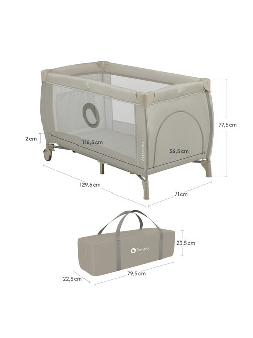 Lit parapluie 2en1 LIONELO Stefi Plus - Parc bébé - Matelas haute densité - Roulettes - 0-36 mois - Kiabi