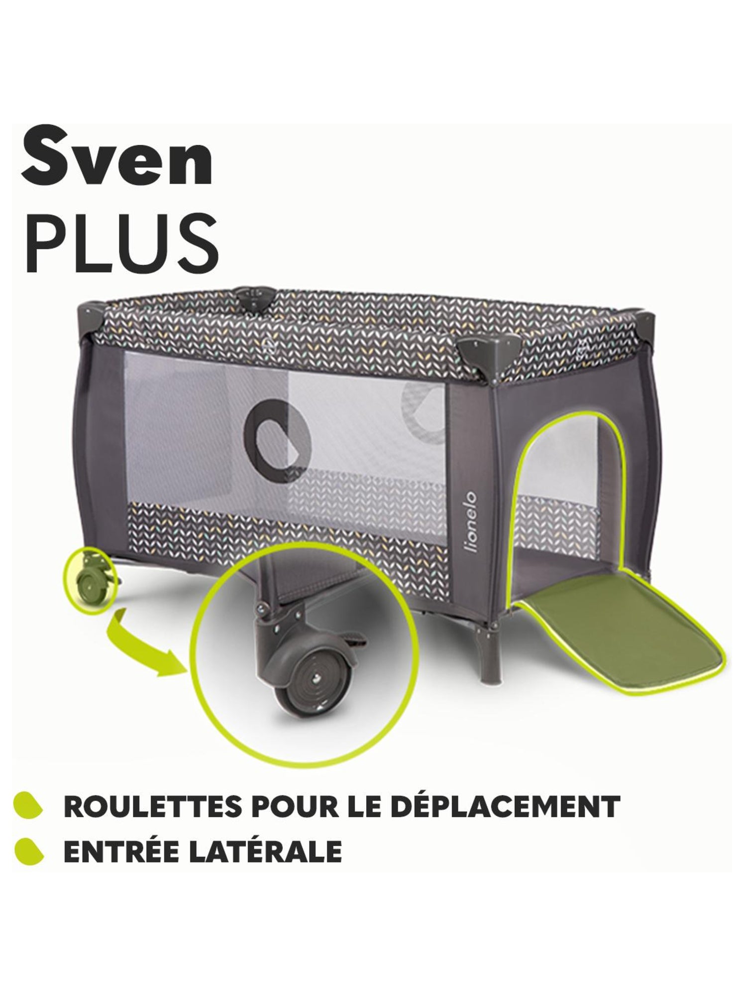 Parc Bébé LIONELO Roel Plus - Grand Espace De Jeu Pour Enfants De 6 à 36 Mois, Jusqu'à 15 Kg - Sécurité LockGuard, Facile à Plier Et Transporter