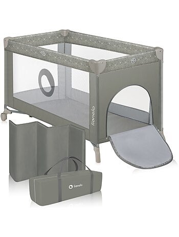 Lit parapluie 2en1LIONELO Stefi - Parc bébé - 125 x 65 cm - Roulettes - 0-36 mois - Sac inclus