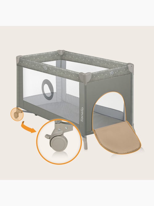 Lit parapluie 2en1LIONELO Stefi - Parc bébé - 125 x 65 cm - Roulettes - 0-36 mois - Sac inclus - Kiabi