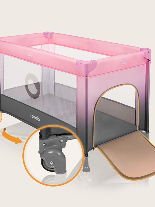 Lit parapluie 2en1LIONELO Stefi - Parc bébé - 125 x 65 cm - Roulettes - 0-36 mois - Sac inclus - Kiabi