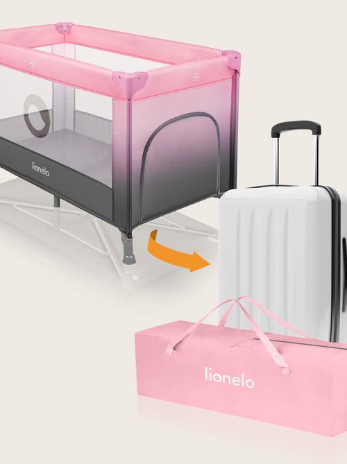 Lit parapluie 2en1LIONELO Stefi - Parc bébé - 125 x 65 cm - Roulettes - 0-36 mois - Sac inclus - Kiabi