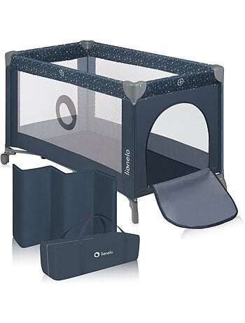 Lit parapluie 2en1LIONELO Stefi - Parc bébé - 125 x 65 cm - Roulettes - 0-36 mois - Sac inclus