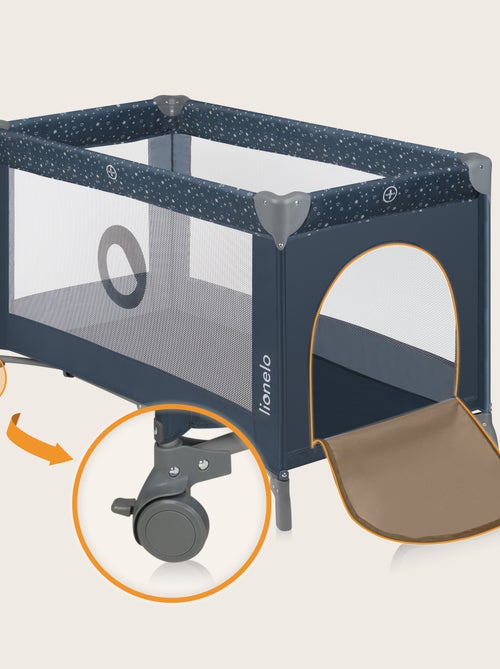 Lit parapluie 2en1LIONELO Stefi - Parc bébé - 125 x 65 cm - Roulettes - 0-36 mois - Sac inclus - Kiabi