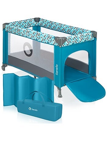 Lit parapluie 2en1LIONELO Stefi - Parc bébé - 125 x 65 cm - Roulettes - 0-36 mois - Sac inclus