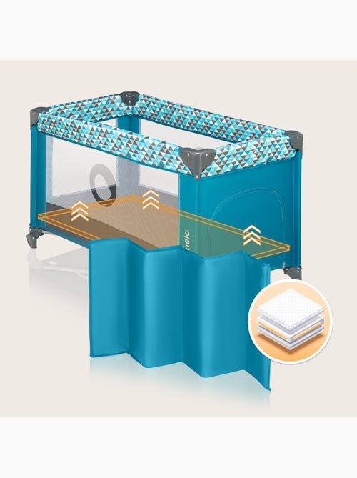 Lit parapluie 2en1LIONELO Stefi - Parc bébé - 125 x 65 cm - Roulettes - 0-36 mois - Sac inclus - Kiabi