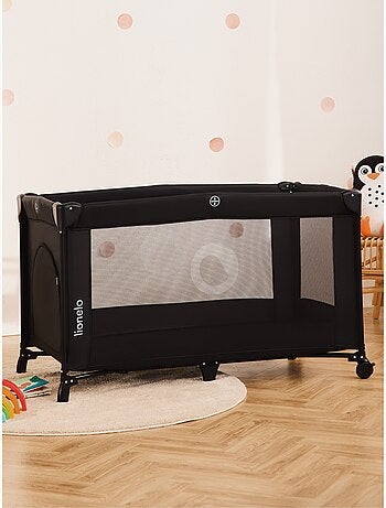 Lit parapluie 2en1LIONELO Stefi - Parc bébé - 125 x 65 cm - Roulettes - 0-36 mois - Sac inclus