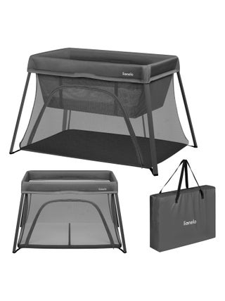 Lit parapluie 3en1 LIONELO Alice - Ultra légère - Lit bébé - Parc bébé - 3cm matelas - Sac inclus