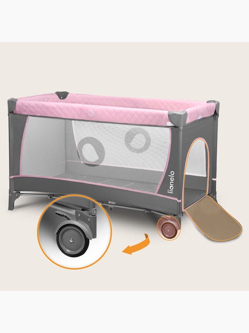 Lit parapluie 3en1 LIONELO Flower - Parc bébé - 0-36 mois - Pliage rapide - Roulettes - Kiabi