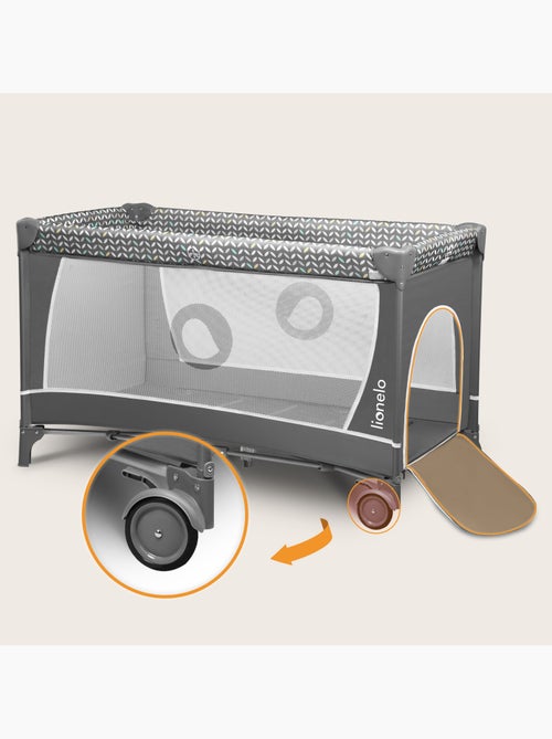 Lit parapluie 3en1 LIONELO Flower - Parc bébé - 0-36 mois - Pliage rapide - Roulettes - Kiabi