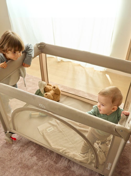 Lit parapluie 3en1 LIONELO Laura - Parc bébé - Matelas haute densité - Roulettes - 0-36 mois - Kiabi