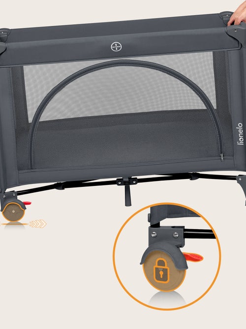 Lit parapluie 3en1 LIONELO Laura - Parc bébé - Matelas haute densité - Roulettes - 0-36 mois - Kiabi