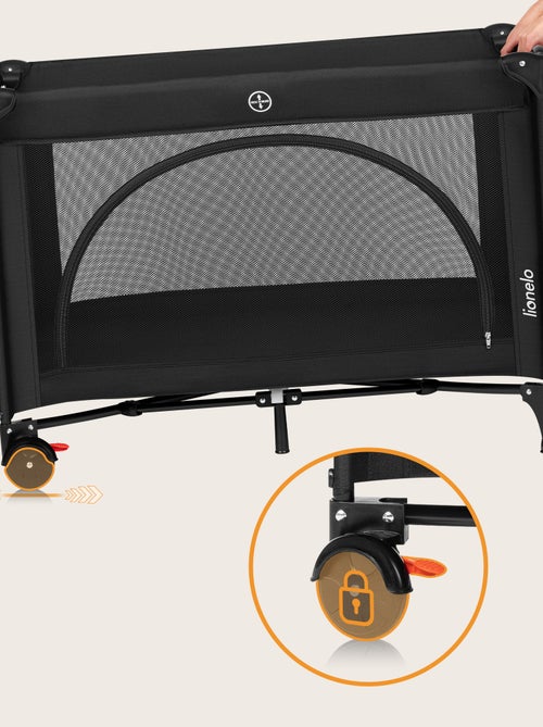 Lit parapluie 3en1 LIONELO Laura - Parc bébé - Matelas haute densité - Roulettes - 0-36 mois - Kiabi