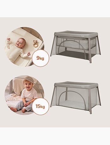 Lit parapluie 3en1 LIONELO Mila - Ultra légère - Lit bébé - Parc bébé - 4cm matelas - Sac inclus