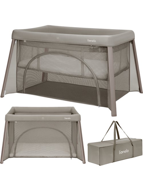 Lit parapluie 3en1 LIONELO Mila - Ultra légère - Lit bébé - Parc bébé - 4cm matelas - Sac inclus - Kiabi Lit parapluie 3en1 LIONELO Mila - Ultra légère - Lit bébé - Parc bébé - 4cm matelas - Sac inclus - Kiabi