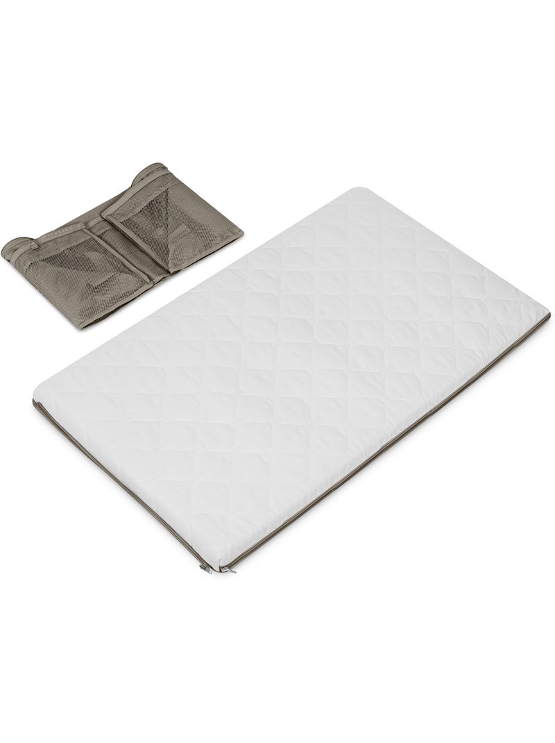 Lit parapluie 3en1 LIONELO Mila - Ultra légère - Lit bébé - Parc bébé - 4cm matelas - Sac inclus Beige - Kiabi