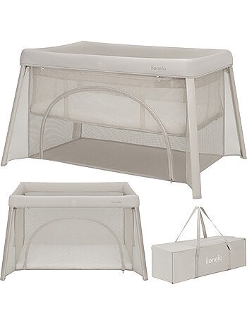 Lit parapluie 3en1 LIONELO Mila - Ultra légère - Lit bébé - Parc bébé - 4cm matelas - Sac inclus