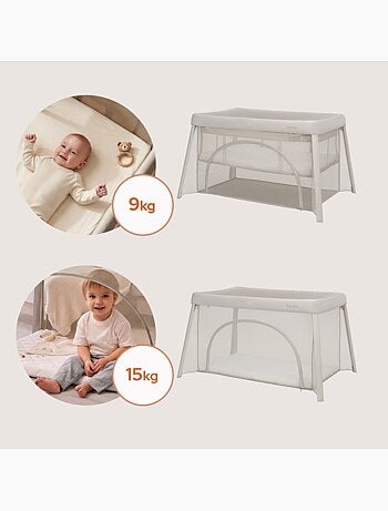 Lit parapluie 3en1 LIONELO Mila - Ultra légère - Lit bébé - Parc bébé - 4cm matelas - Sac inclus