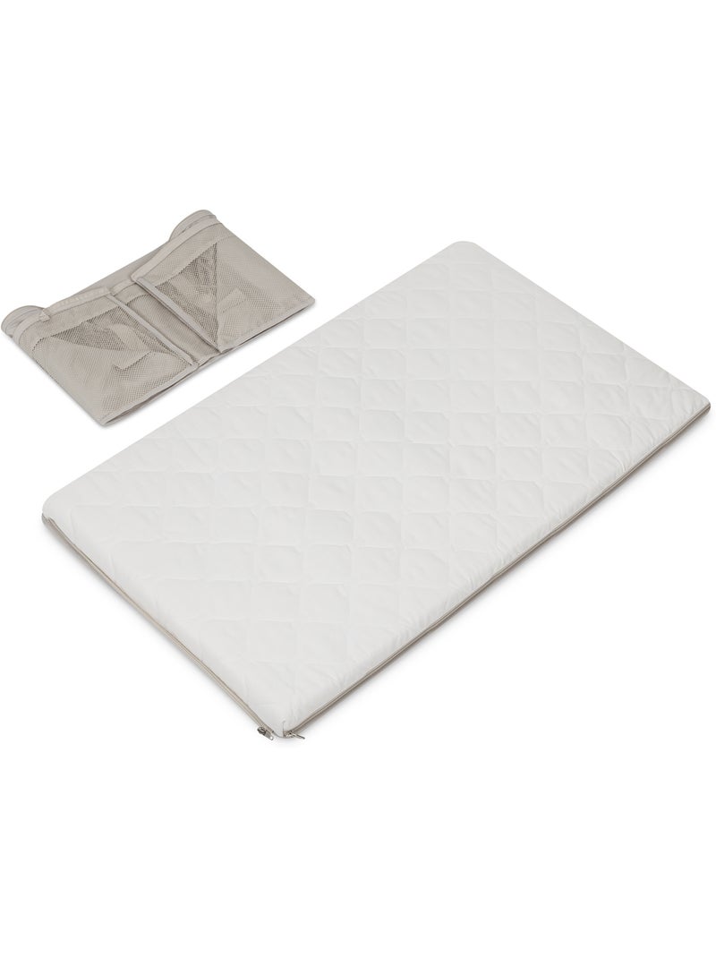 Lit parapluie 3en1 LIONELO Mila - Ultra légère - Lit bébé - Parc bébé - 4cm matelas - Sac inclus Beige sable - Kiabi