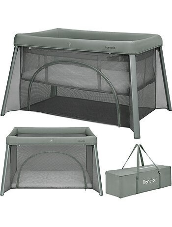 Lit parapluie 3en1 LIONELO Mila - Ultra légère - Lit bébé - Parc bébé - 4cm matelas - Sac inclus