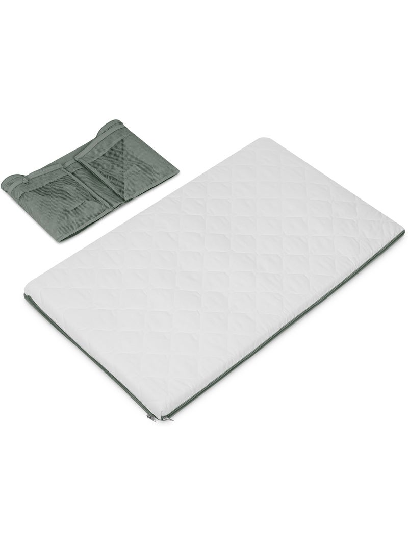 Lit parapluie 3en1 LIONELO Mila - Ultra légère - Lit bébé - Parc bébé - 4cm matelas - Sac inclus Vert - Kiabi