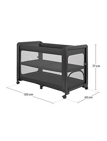 Lit parapluie 3en1 LIONELO Patty - Lit cododo - Parc - Pliable - Matelas haute densité - 4 roulettes
