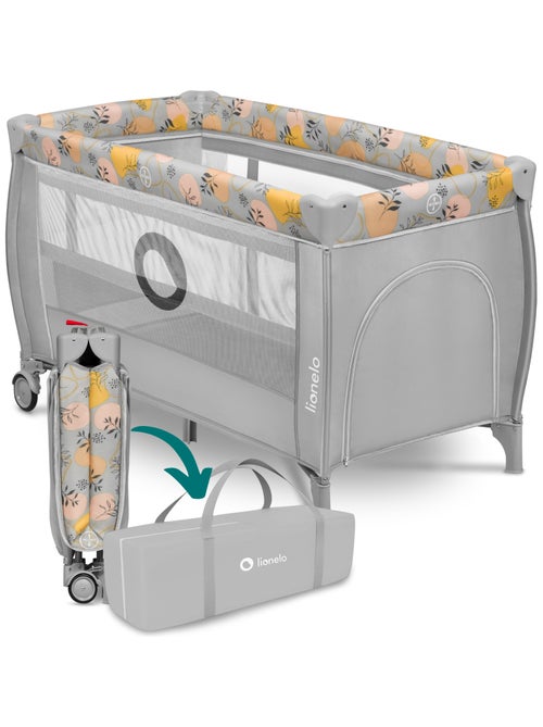 Lit parapluie 3en1 LIONELO Stefi Plus - Parc bébé - Matelas haute densité - Roulettes - 0-36 mois - Kiabi