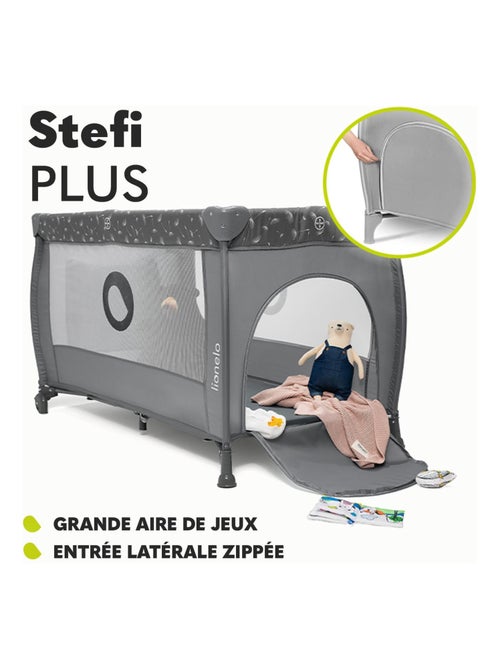Lit parapluie 3en1 LIONELO Stefi Plus - Parc bébé - Matelas haute densité - Roulettes - 0-36 mois - Kiabi