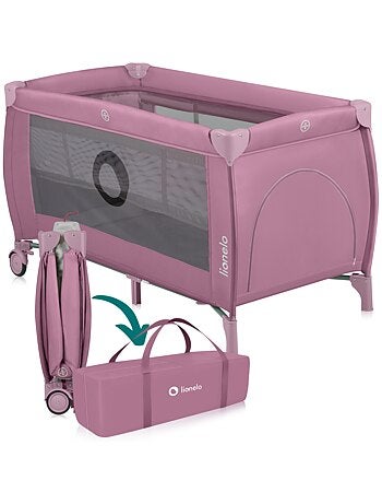 Lit parapluie 3en1 LIONELO Stefi Plus - Parc bébé - Matelas haute densité - Roulettes - 0-36 mois