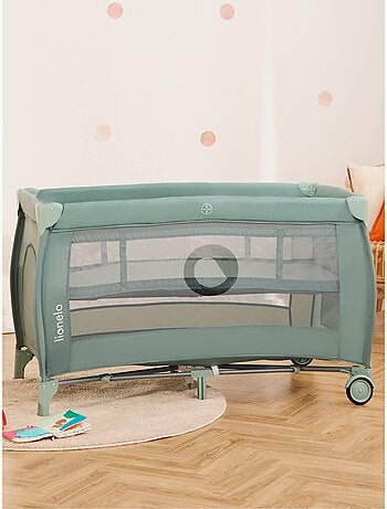 Lit parapluie 3en1 LIONELO Stefi Plus - Parc bébé - Matelas haute densité - Roulettes - 0-36 mois
