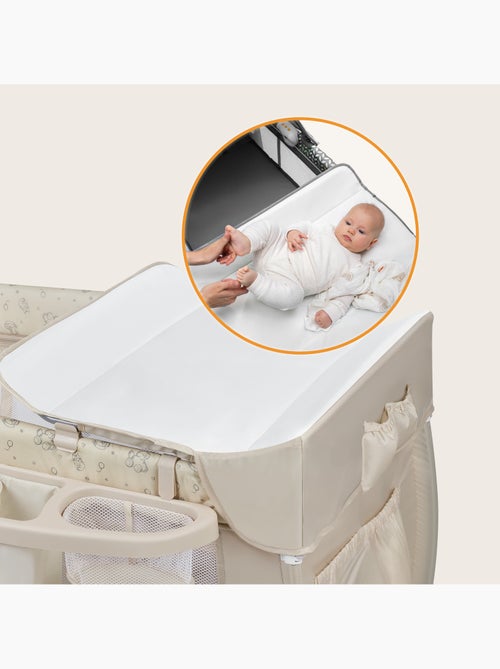 Lit parapluie 3en1 LIONELO Sven Plus - Parc bébé - 0-36 mois - Table à langer - Moustiquaire - Kiabi