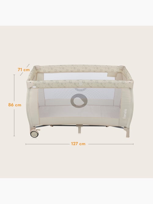 Lit parapluie 3en1 LIONELO Sven Plus - Parc bébé - 0-36 mois - Table à langer - Moustiquaire - Kiabi