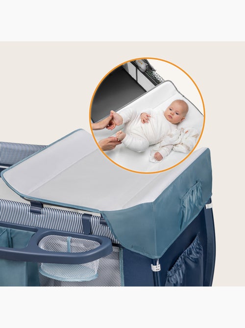 Lit parapluie 3en1 LIONELO Sven Plus - Parc bébé - 0-36 mois - Table à langer - Moustiquaire - Kiabi