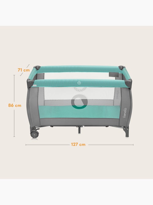 Lit parapluie 3en1 LIONELO Sven Plus - Parc bébé - 0-36 mois - Table à langer - Moustiquaire - Kiabi