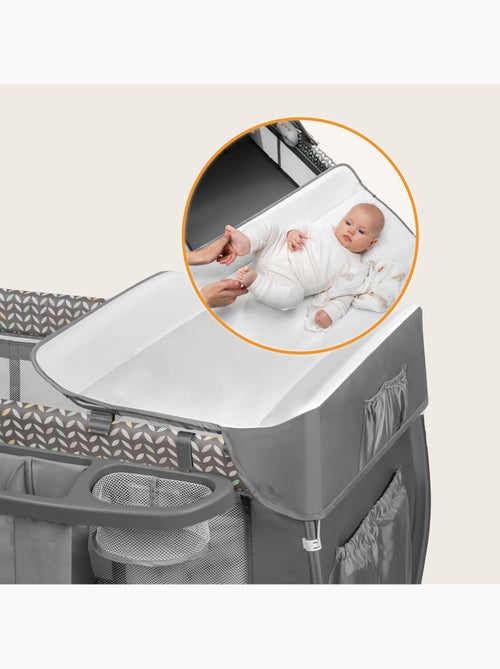 Lit parapluie 3en1 LIONELO Sven Plus - Parc bébé - 0-36 mois - Table à langer - Moustiquaire - Kiabi