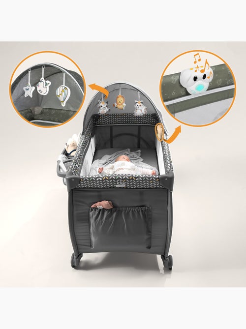 Lit parapluie 3en1 LIONELO Sven Plus - Parc bébé - 0-36 mois - Table à langer - Moustiquaire - Kiabi