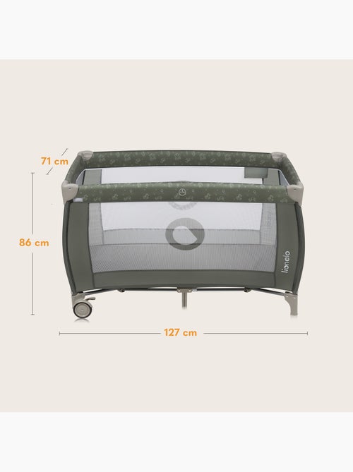 Lit parapluie 3en1 LIONELO Sven Plus - Parc bébé - 0-36 mois - Table à langer - Moustiquaire - Kiabi