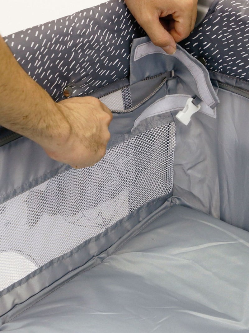 Lit parapluie 4 en 1 mix plus Blanc Gris Bleu - Kiabi