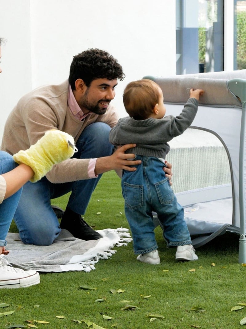 Lit parapluie 4 en 1 mix plus Blanc Gris Bleu - Kiabi