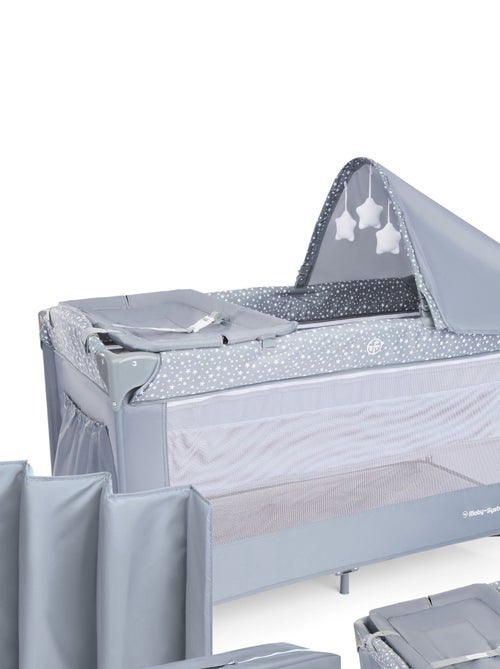 Lit Parapluie Bébé 2 niveaux de matelas (Haut 0-6 mois, Bas 6-36 mois), Pliable - Kiabi