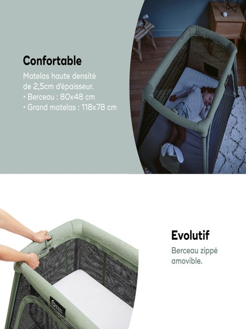 Lit parapluie bébé 3 en 1 Moov and Comfy Evolutif en aire de jeux 'Babymoov' - Kiabi