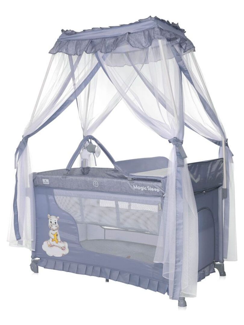 Lit parapluie bébé avec BALDAQUIN – Lit pliant / pliable à bascule Magic -  gris - Gris - Kiabi - 119.99€