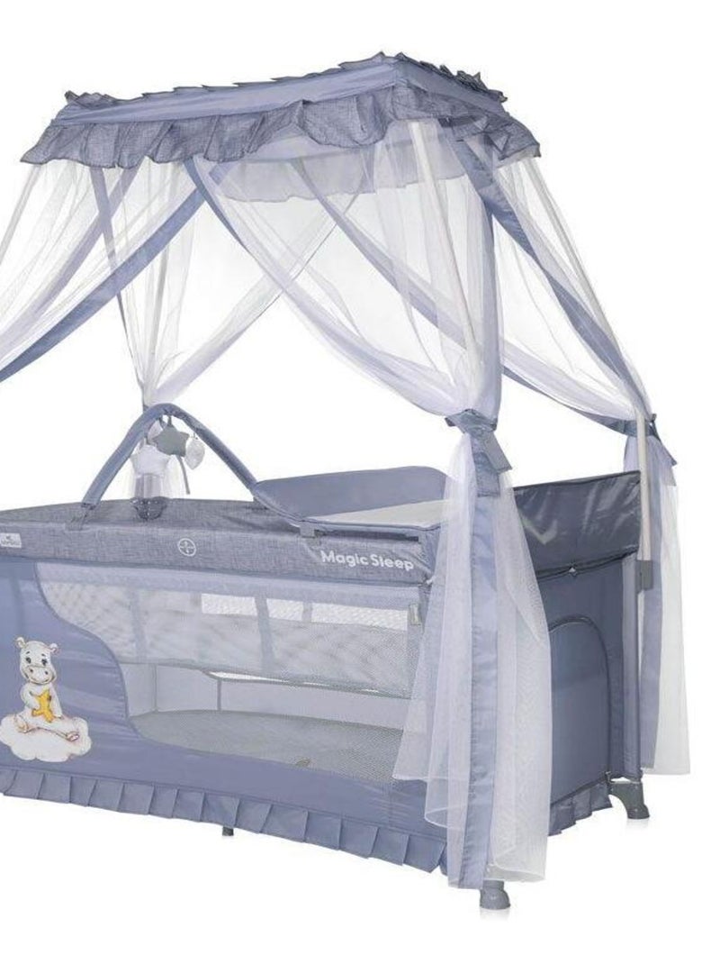 Lit parapluie bébé avec BALDAQUIN – Lit pliant / pliable à bascule Magic - gris Gris - Kiabi