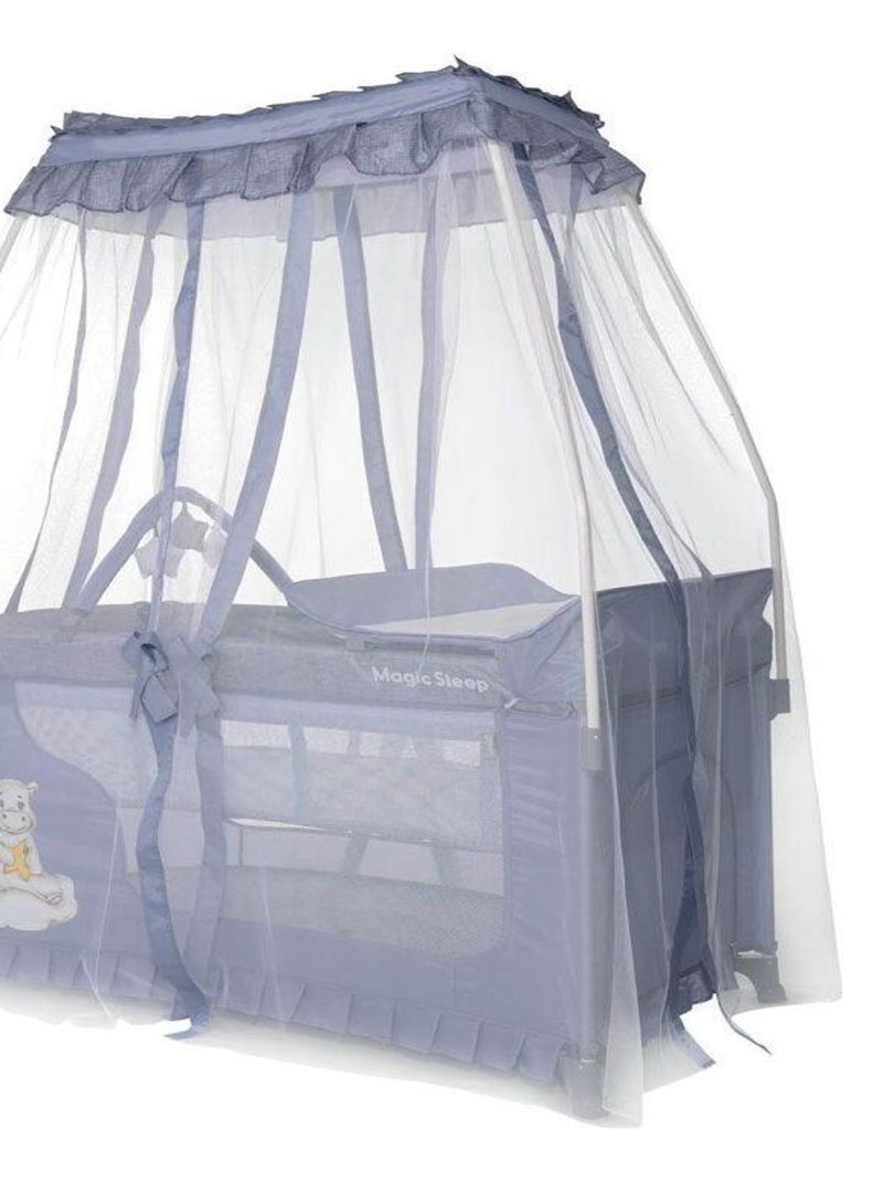 Lit parapluie bébé avec BALDAQUIN – Lit pliant / pliable à bascule Magic - gris Gris - Kiabi