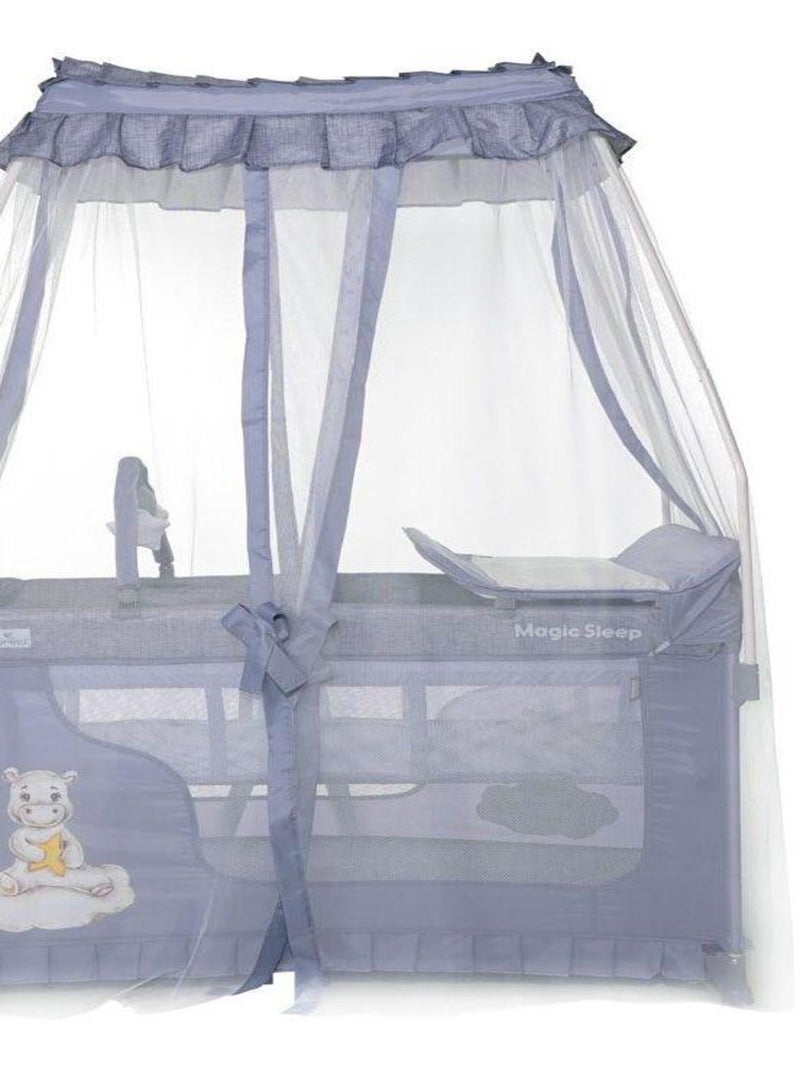 Lit parapluie bébé avec BALDAQUIN – Lit pliant / pliable à bascule Magic - gris Gris - Kiabi