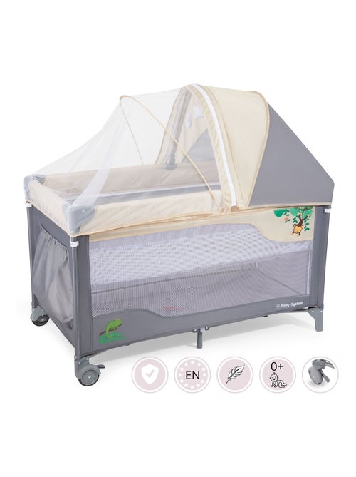 Lit parapluie bébé avec table à langer et roues HyperMotion - Kiabi