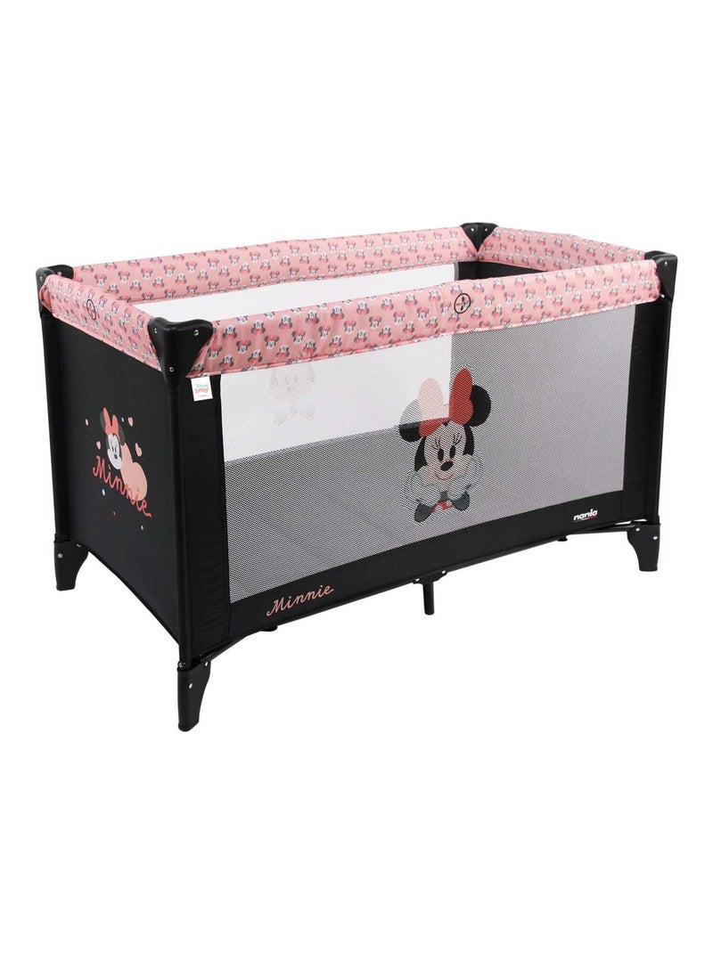 Lit Parapluie Bébé Soda - Sac De Transport Et Matelas Inclus - Minnie Gris Rose Blanc - Kiabi